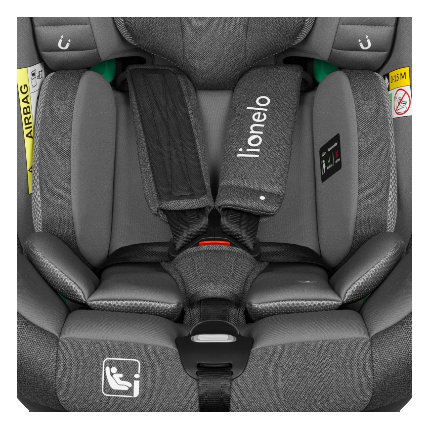 Lionelo - Sukama automobilinė kėdutė su baze BRAAM i-Size 40-150 cm akmens pilka
