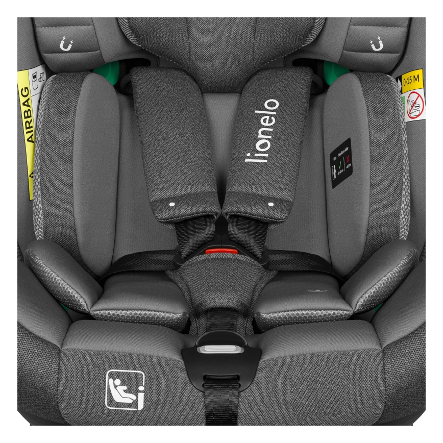 Lionelo - Sukama automobilinė kėdutė su baze BRAAM i-Size 40-150 cm akmens pilka