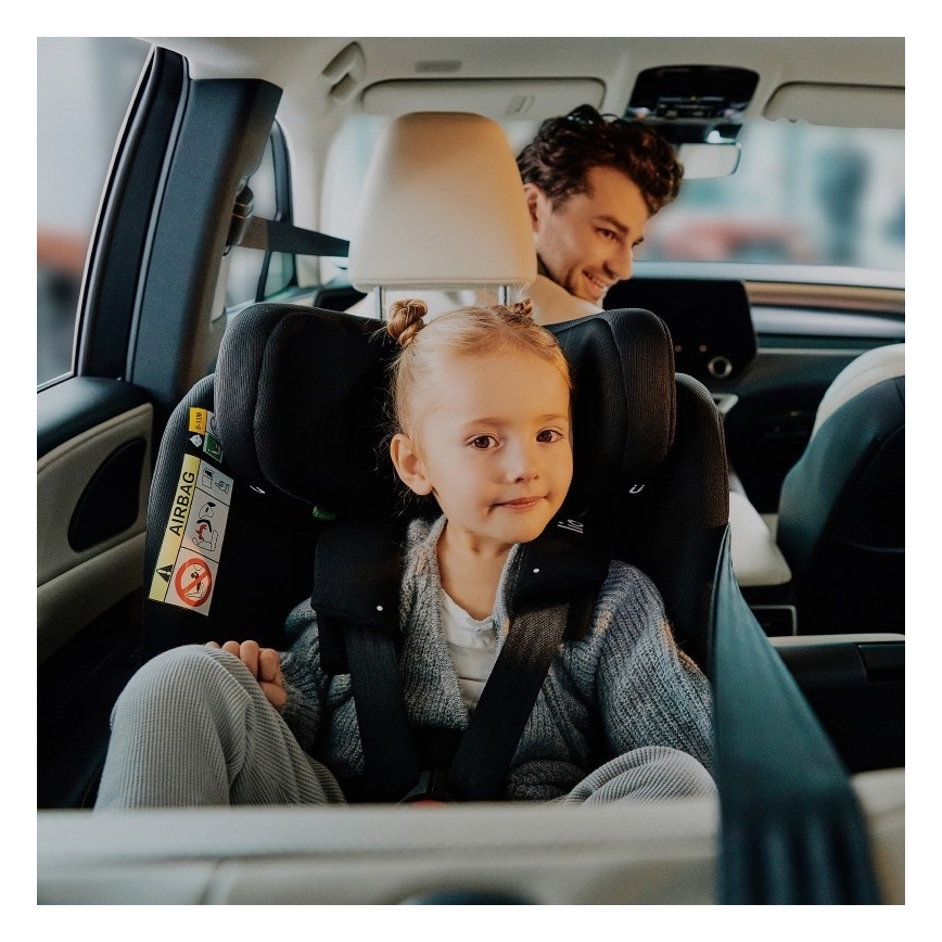 Lionelo - Sukama automobilinė kėdutė su baze BRAVE i-Size 40-150 cm Black Carbon