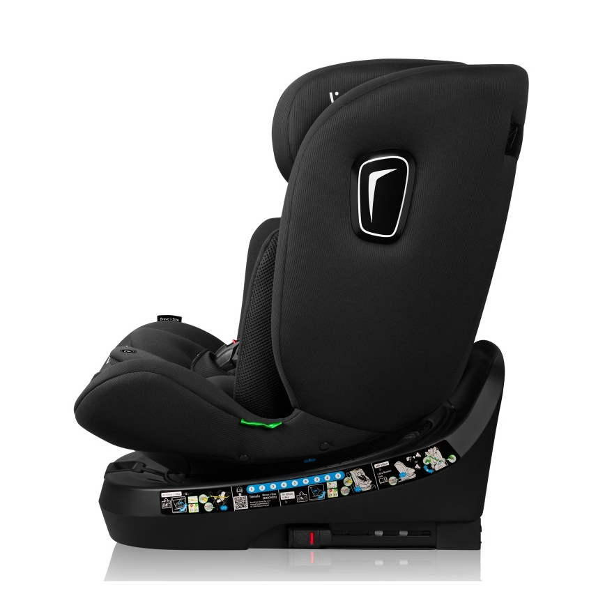 Lionelo - Sukama automobilinė kėdutė su baze BRAVE i-Size 40-150 cm Black Carbon