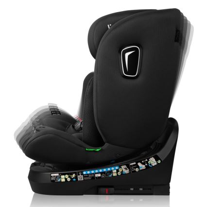 Lionelo - Sukama automobilinė kėdutė su baze BRAVE i-Size 40-150 cm Black Carbon