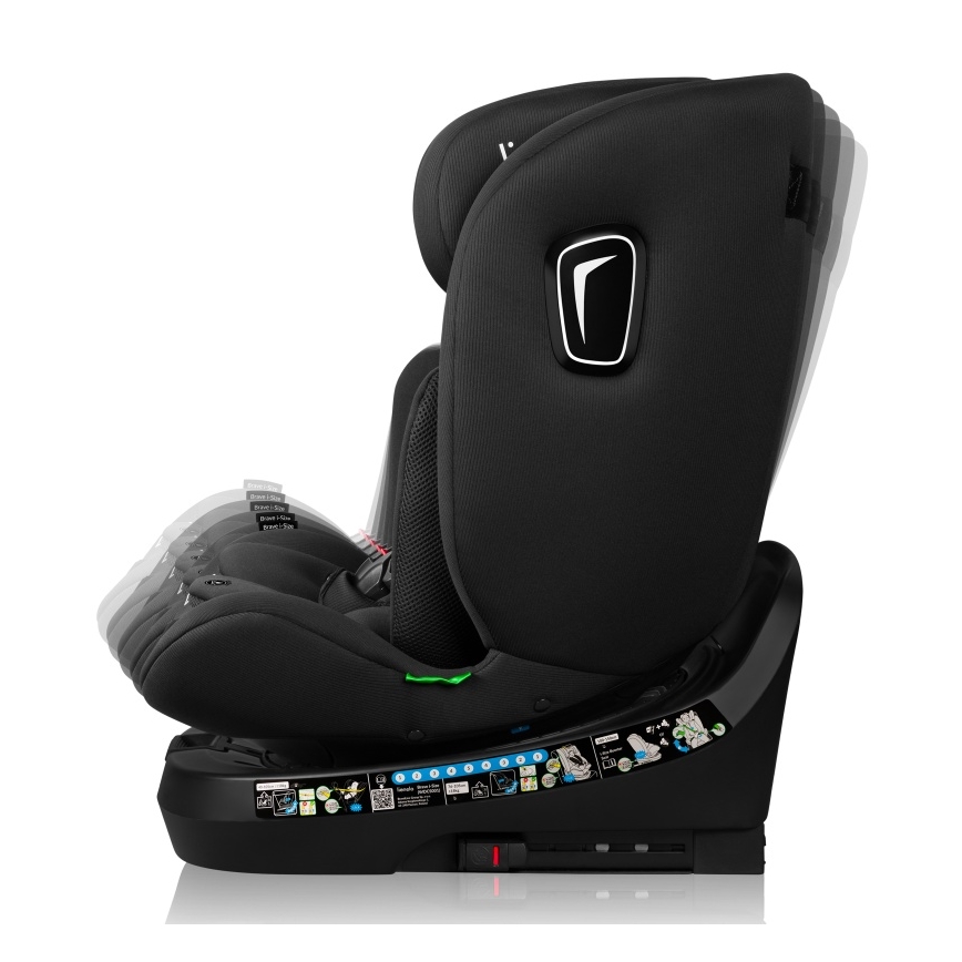 Lionelo - Sukama automobilinė kėdutė su baze BRAVE i-Size 40-150 cm Black Carbon