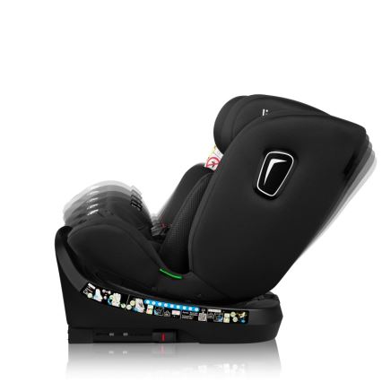 Lionelo - Sukama automobilinė kėdutė su baze BRAVE i-Size 40-150 cm Black Carbon