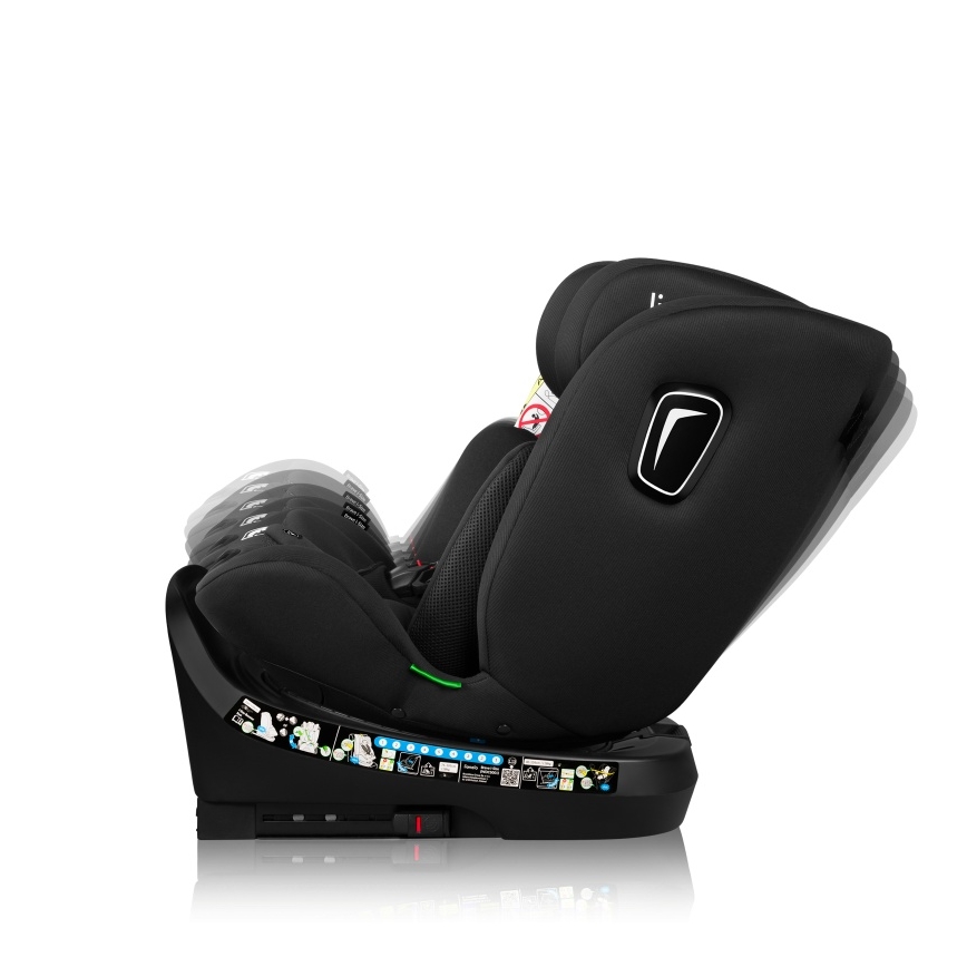 Lionelo - Sukama automobilinė kėdutė su baze BRAVE i-Size 40-150 cm Black Carbon