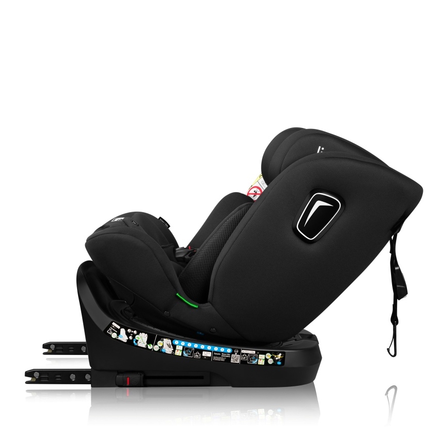 Lionelo - Sukama automobilinė kėdutė su baze BRAVE i-Size 40-150 cm Black Carbon