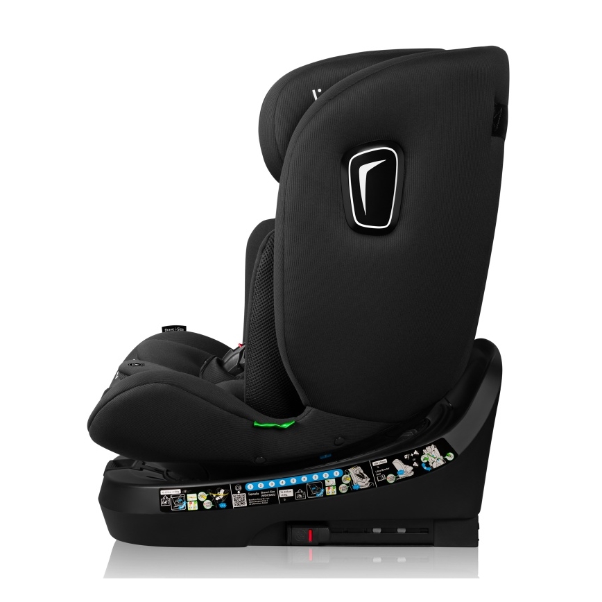 Lionelo - Sukama automobilinė kėdutė su baze BRAVE i-Size 40-150 cm Black Carbon