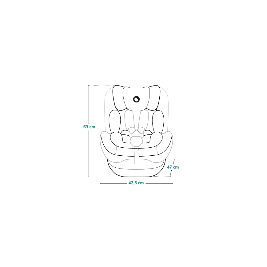 Lionelo - Sukama automobilinė kėdutė su baze HARPER i-Size 76-150 cm Black Carbon