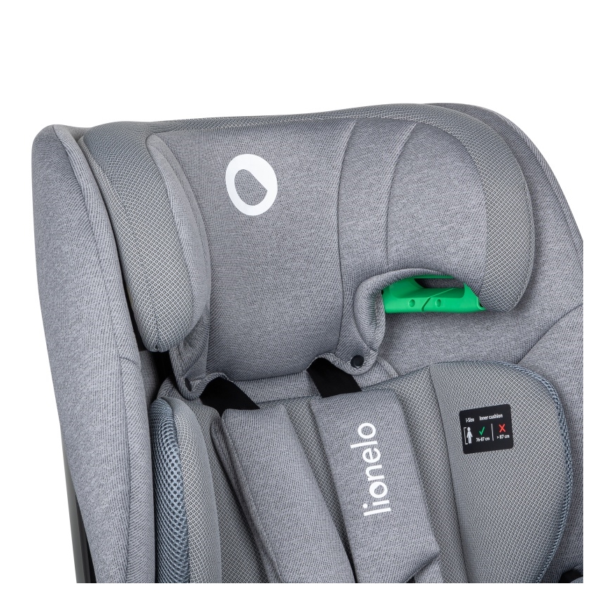 Lionelo - Sukama automobilinė kėdutė su baze LAVENDER i-Size 76-150 cm akmens pilka