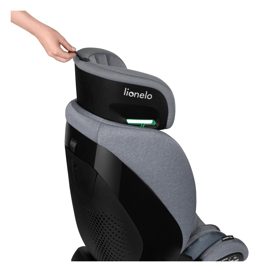 Lionelo - Sukama automobilinė kėdutė su baze LAVENDER i-Size 76-150 cm akmens pilka
