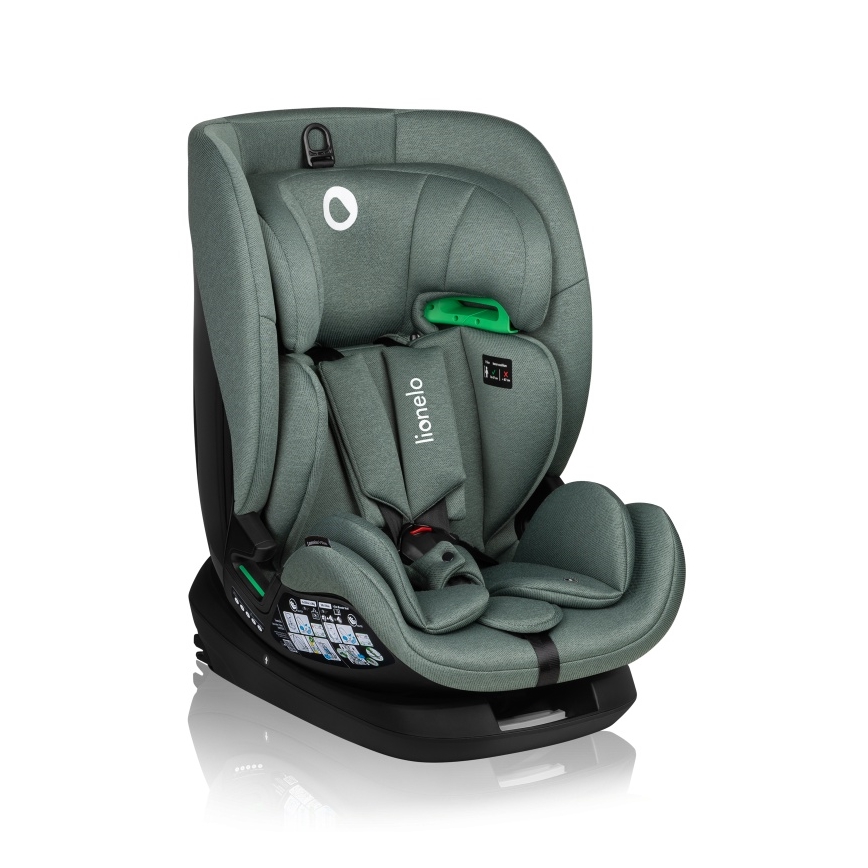 Lionelo - Pasukama automobilinė kėdutė su baze LAVENDER i-Size 76-150 cm pistacijų žalia