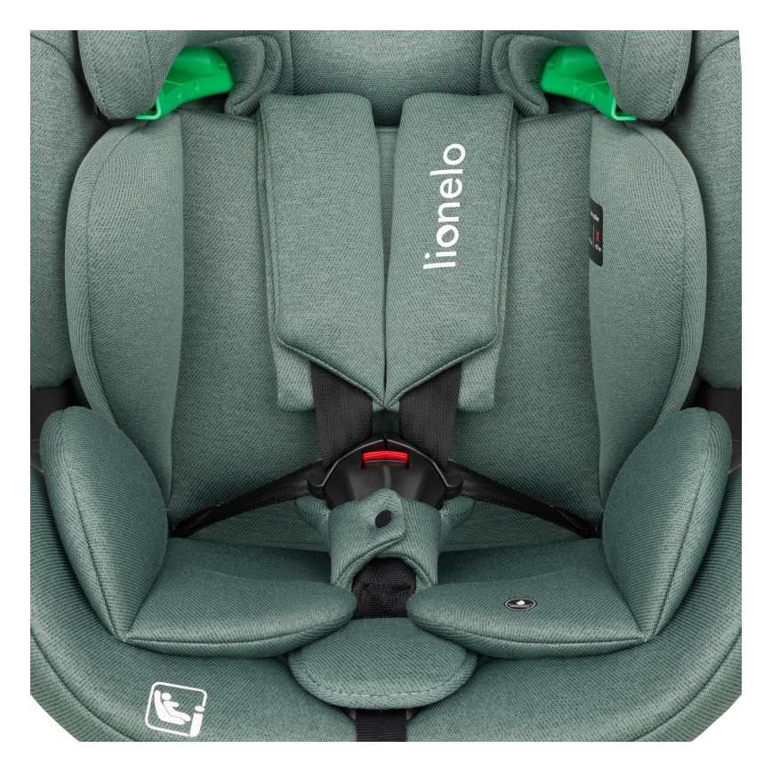 Lionelo - Pasukama automobilinė kėdutė su baze LAVENDER i-Size 76-150 cm pistacijų žalia