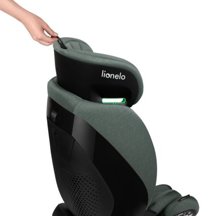 Lionelo - Pasukama automobilinė kėdutė su baze LAVENDER i-Size 76-150 cm pistacijų žalia