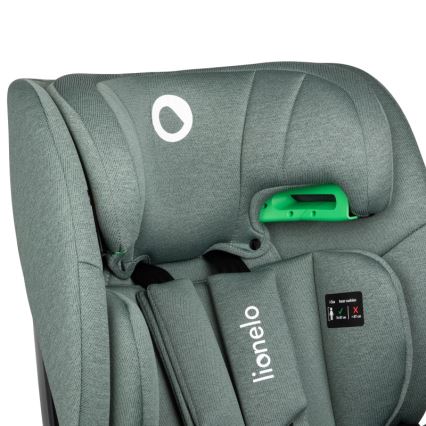 Lionelo - Pasukama automobilinė kėdutė su baze LAVENDER i-Size 76-150 cm pistacijų žalia