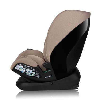 Lionelo - Sukama automobilinė kėdutė su baze LAVENDER i-Size 76-150 cm, smėlio latte