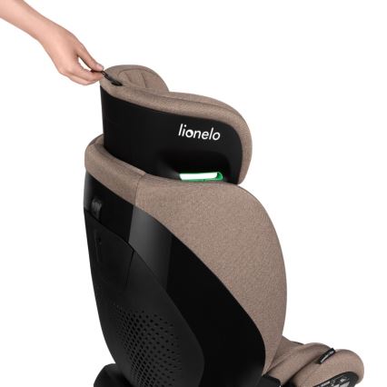 Lionelo - Sukama automobilinė kėdutė su baze LAVENDER i-Size 76-150 cm, smėlio latte