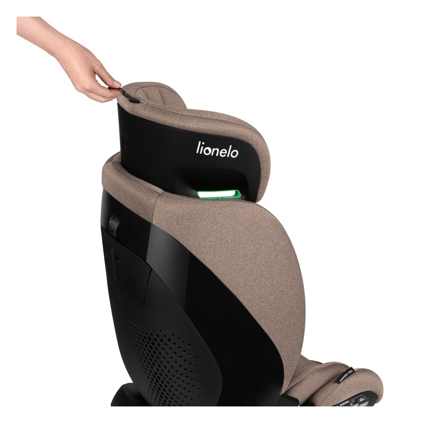 Lionelo - Sukama automobilinė kėdutė su baze LAVENDER i-Size 76-150 cm, smėlio latte