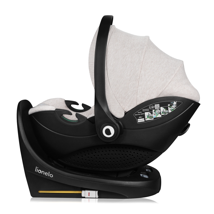 Lionelo - Sukama automobilinė kėdutė su baze MOXIE SET i-Size 40-87 cm smėlio spalvos