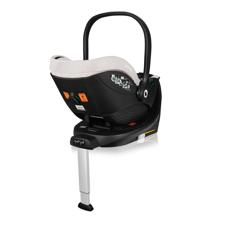 Lionelo - Sukama automobilinė kėdutė su baze MOXIE SET i-Size 40-87 cm smėlio spalvos