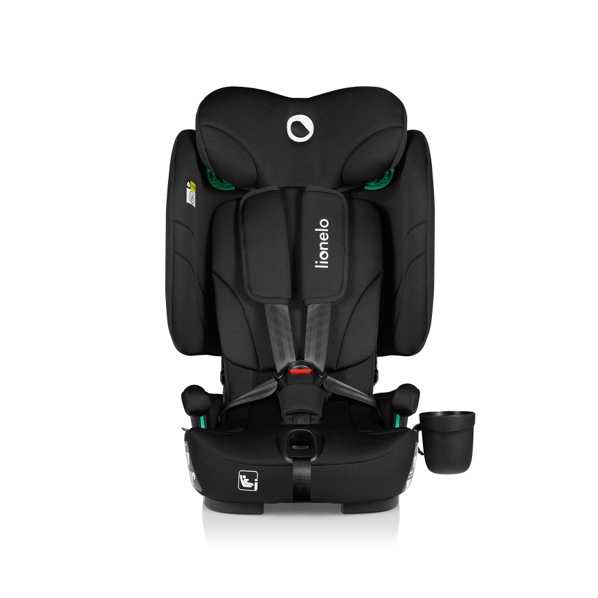 Lionelo - Sulankstoma automobilinė kėdutė NELLY i-Size 76-150 cm Black Carbon