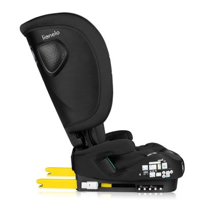Lionelo - Sulankstoma automobilinė kėdutė NELLY i-Size 76-150 cm Black Carbon