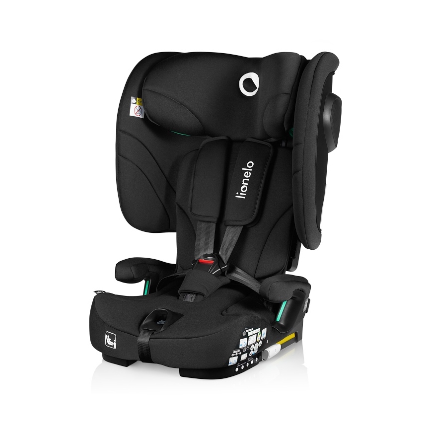 Lionelo - Sulankstoma automobilinė kėdutė NELLY i-Size 76-150 cm Juoda Carbon