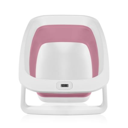 Lionelo - Sulankstoma vaikiška vonelė su termometru BABY BUBBLE 2x LR44 Rožinė magnolija