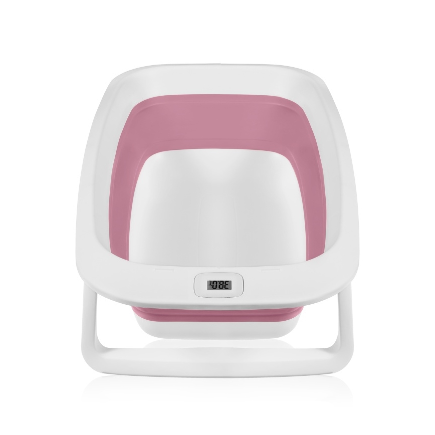 Lionelo - Sulankstoma vaikiška vonelė su termometru BABY BUBBLE 2x LR44 Rožinė magnolija