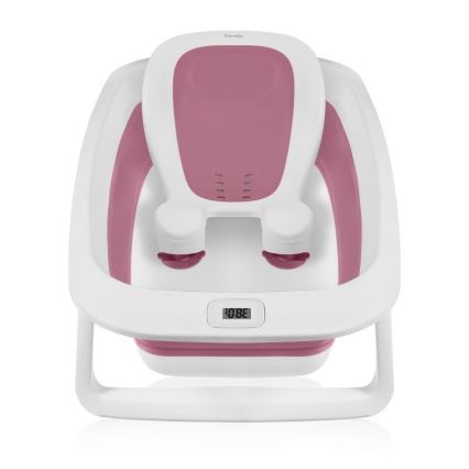 Lionelo - Sulankstoma vaikiška vonelė su termometru BABY BUBBLE 2x LR44 Rožinė magnolija