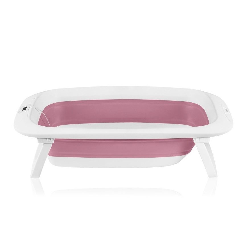 Lionelo - Sulankstoma vaikiška vonelė su termometru BABY BUBBLE 2x LR44 Rožinė magnolija