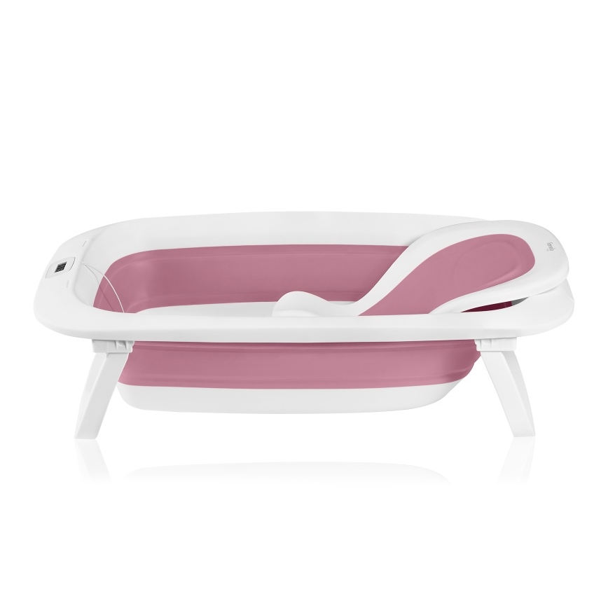 Lionelo - Sulankstoma vaikiška vonelė su termometru BABY BUBBLE 2x LR44 Rožinė magnolija