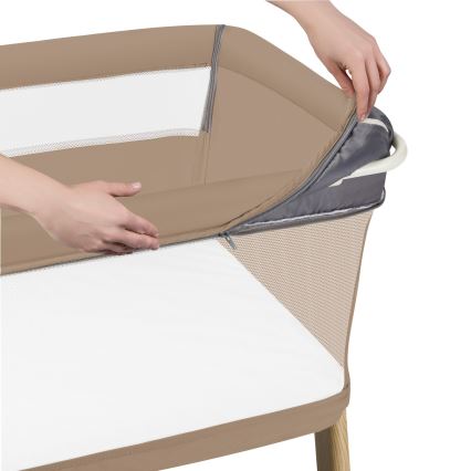 Lionelo - THOMI PLUS 5in1 kūdikio lovelė, smėlio/karamelės spalvos