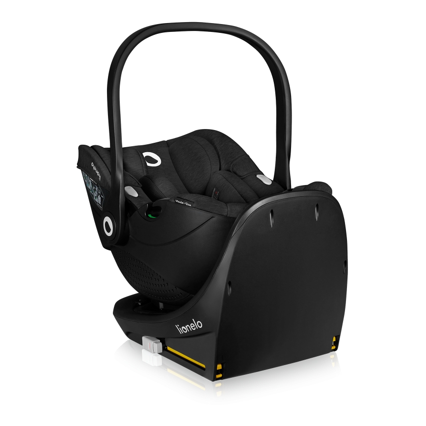 Lionelo - Vaikiška autokėdutė su pasukama baze MOXIE SET i-Size 40-87 cm Juoda Carbon