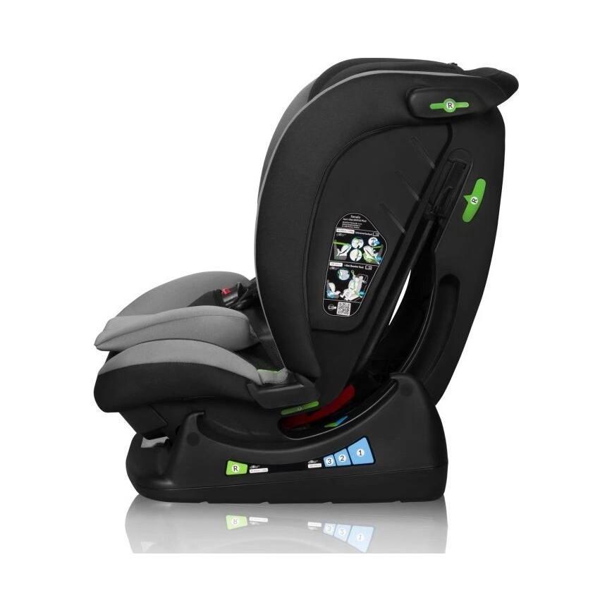 Lionelo - Vaikiška automobilinė kėdutė AART i-Size 40-150 cm juoda/pilka