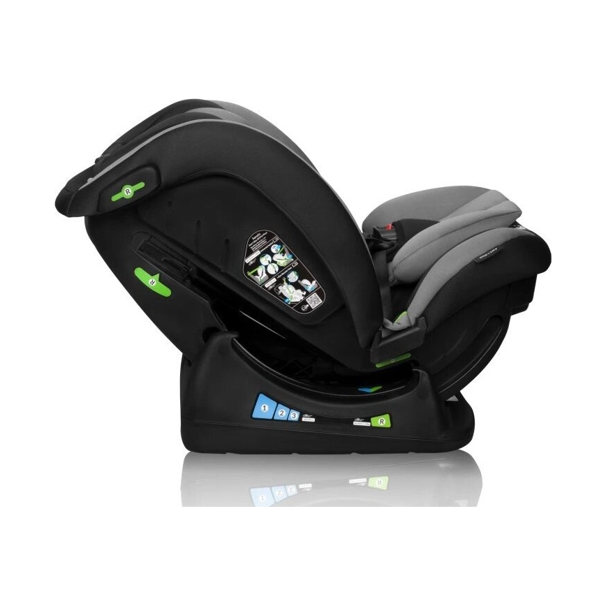 Lionelo - Vaikiška automobilinė kėdutė AART i-Size 40-150 cm juoda/pilka