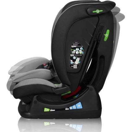 Lionelo - Vaikiška automobilinė kėdutė AART i-Size 40-150 cm juoda/pilka