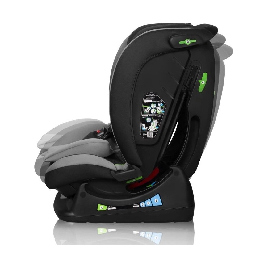 Lionelo - Vaikiška automobilinė kėdutė AART i-Size 40-150 cm juoda/pilka