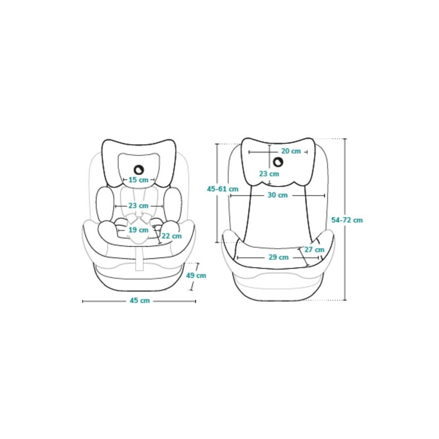 Lionelo - Vaikiška automobilinė kėdutė AART i-Size 40-150 cm juoda/pilka