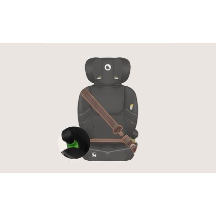 Lionelo - Vaikiška automobilinė kėdutė BILLY i-Size 76-150 cm Juoda Carbon