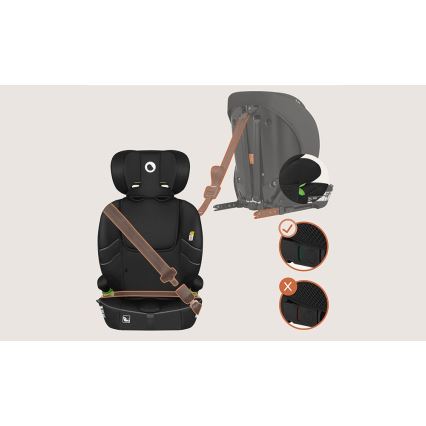 Lionelo - Vaikiška automobilinė kėdutė BILLY i-Size 76-150 cm Juoda Carbon