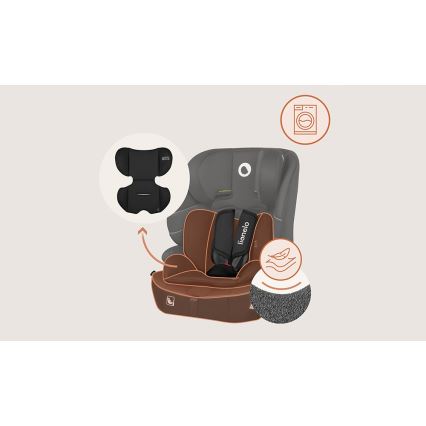 Lionelo - Vaikiška automobilinė kėdutė BILLY i-Size 76-150 cm Juoda Carbon