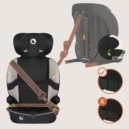 Lionelo - Vaikiška automobilinė kėdutė BILLY i-Size 76-150 cm smėlio spalvos (Latte)