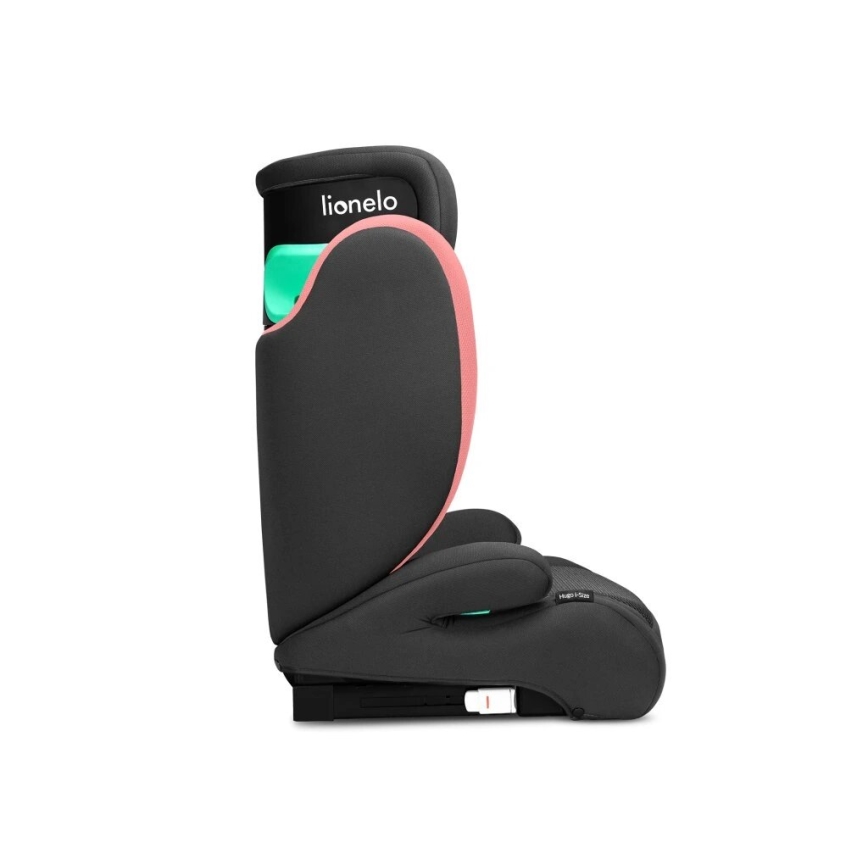 Lionelo - Vaikiška automobilinė kėdutė HUGO i-Size 100-150 cm juoda/rožinė