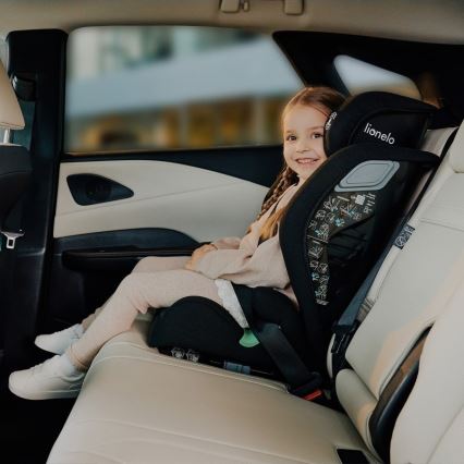 Lionelo - Vaikiška automobilinė kėdutė IGO i-Size 100-150 cm Juoda Carbon