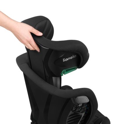Lionelo - Vaikiška automobilinė kėdutė IGO i-Size 100-150 cm Juoda Carbon