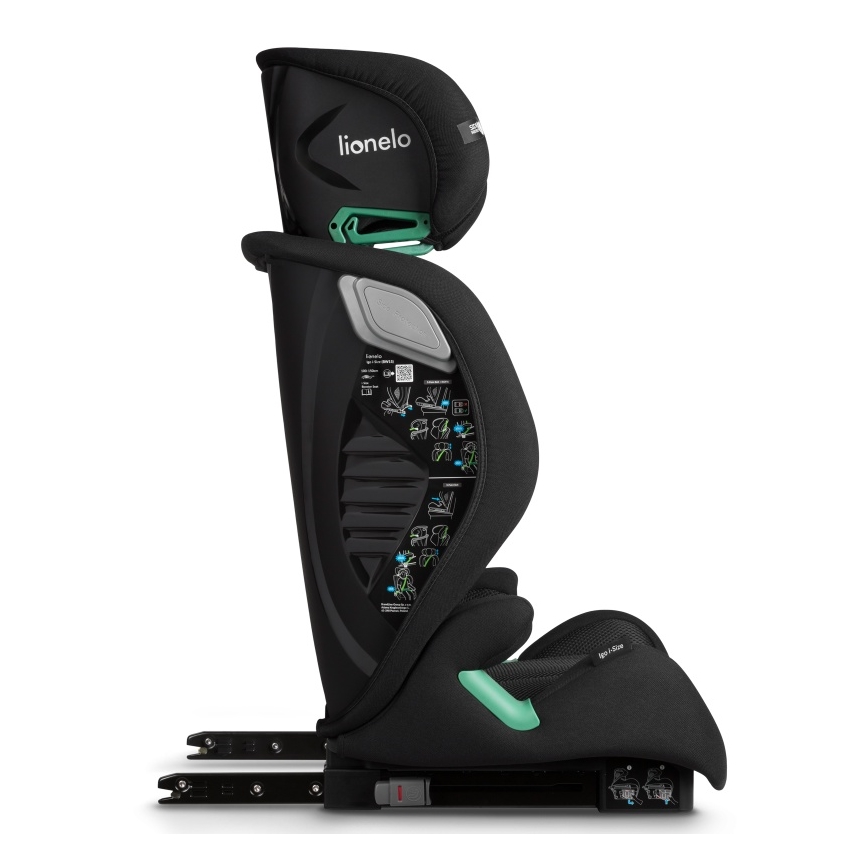 Lionelo - Vaikiška automobilinė kėdutė IGO i-Size 100-150 cm Juoda Carbon