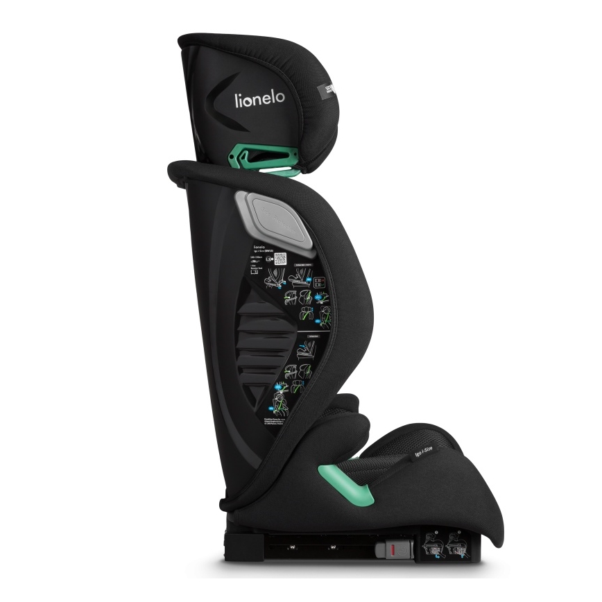 Lionelo - Vaikiška automobilinė kėdutė IGO i-Size 100-150 cm Juoda Carbon