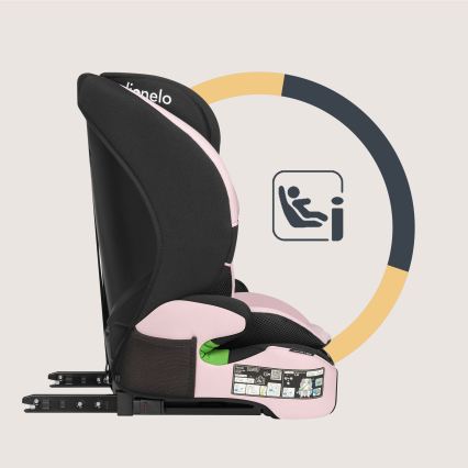 Lionelo - vaikiška automobilinė kėdutė LEVI FIX i-Size 76-150 cm Pink Baby