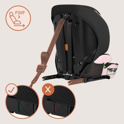 Lionelo - vaikiška automobilinė kėdutė LEVI FIX i-Size 76-150 cm Pink Baby