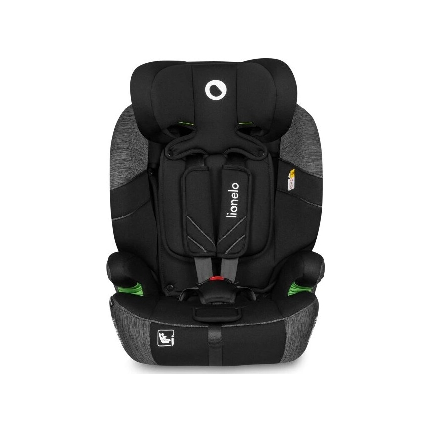 Lionelo - Vaikiška automobilinė kėdutė LEVI ONE i-Size 76-150 cm juoda/pilka