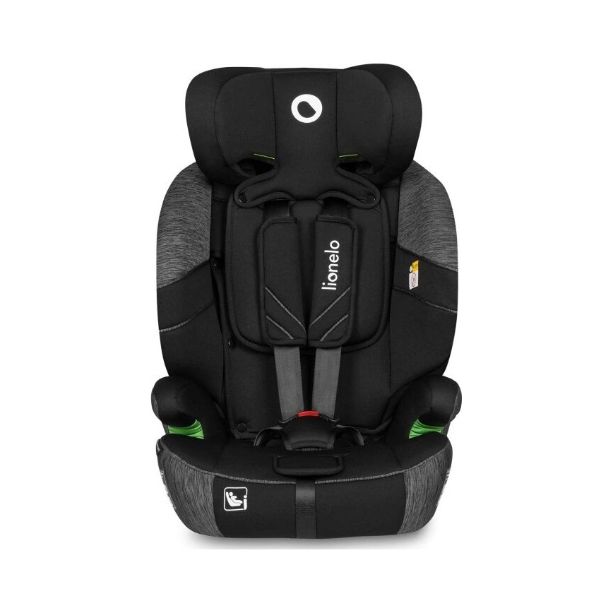 Lionelo - Vaikiška automobilinė kėdutė LEVI ONE i-Size 76-150 cm juoda/pilka